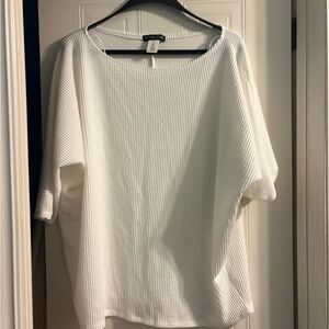 Zara White Textured Blouse